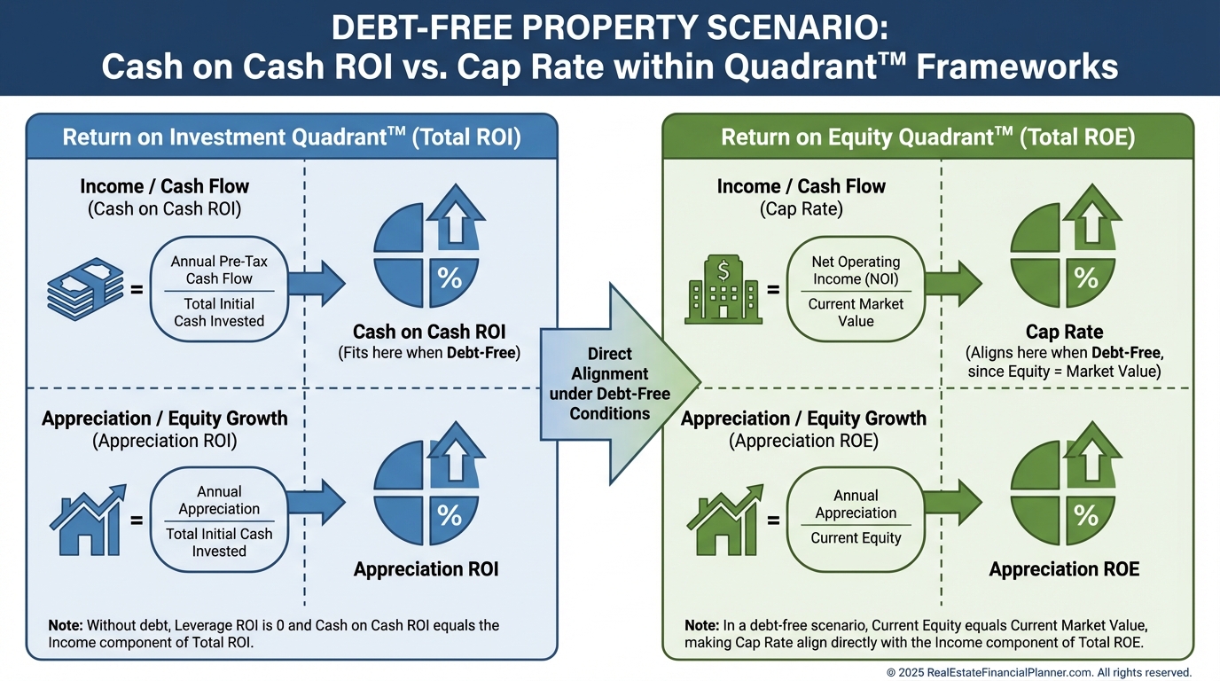 Cap Rate and Cash on Cash ROI in the Return Quadrants™