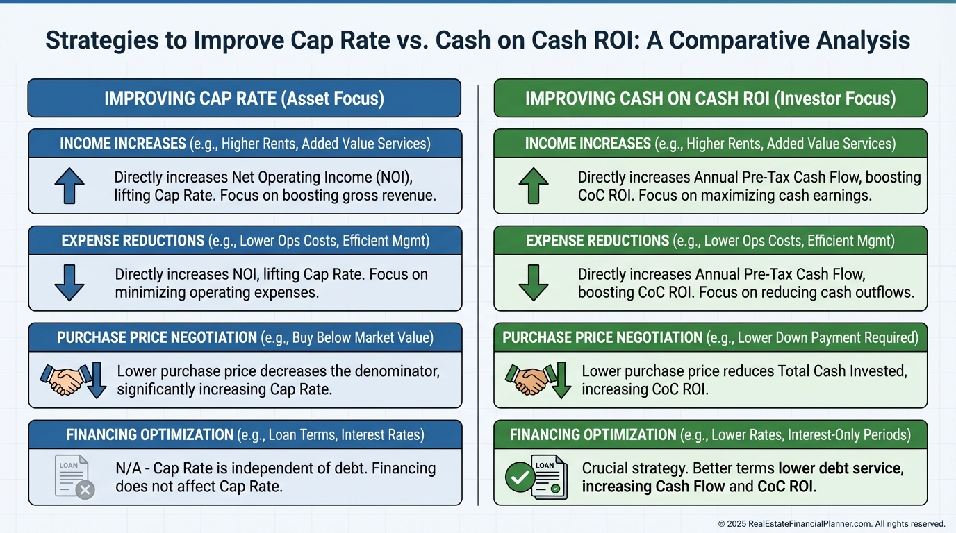 Improving Cap Rate vs Improving Cash on Cash ROI