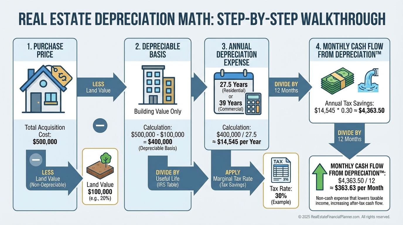 Depreciation Math to Monthly Cash Flow