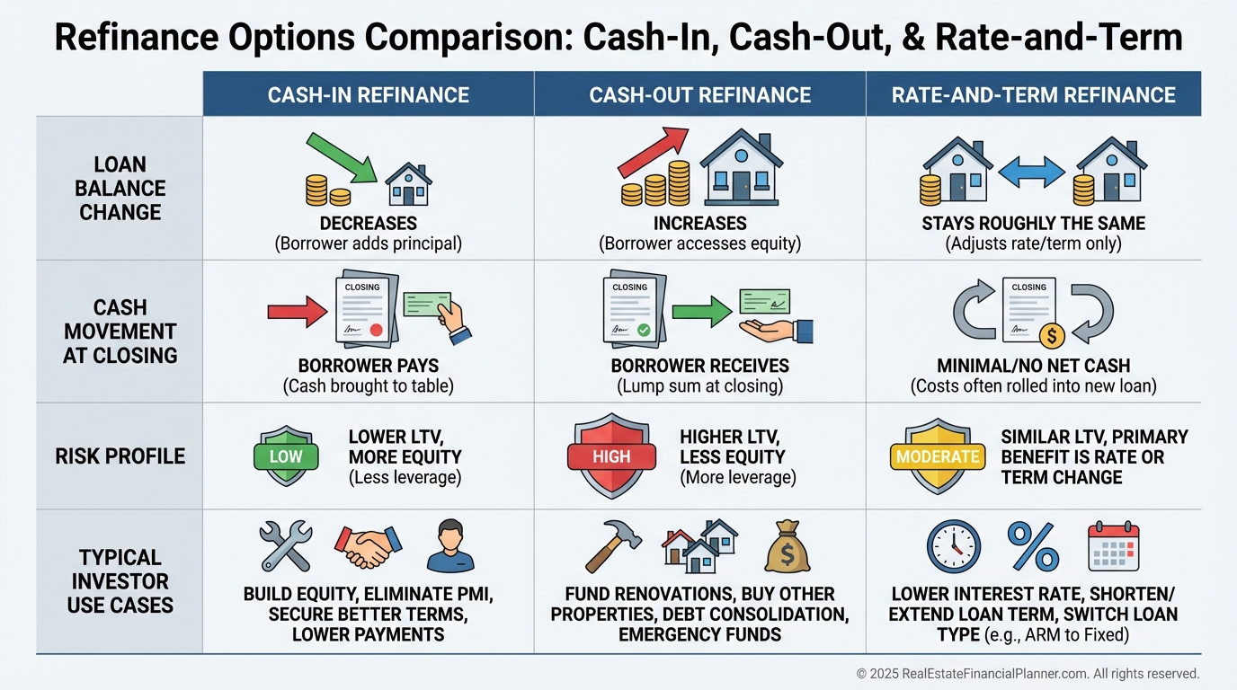 Cash-In vs Cash-Out vs Rate-and-Term