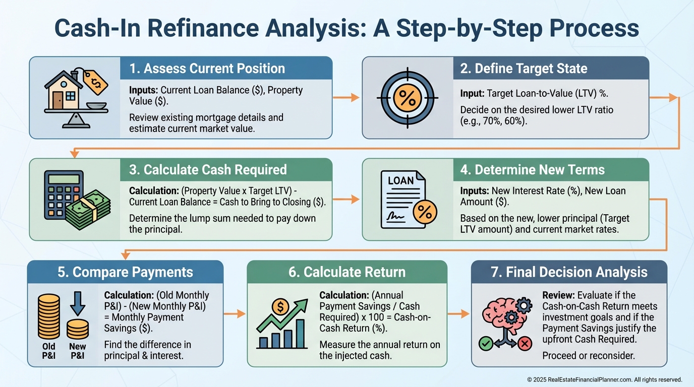 Cash-In Refinance Calculation Steps