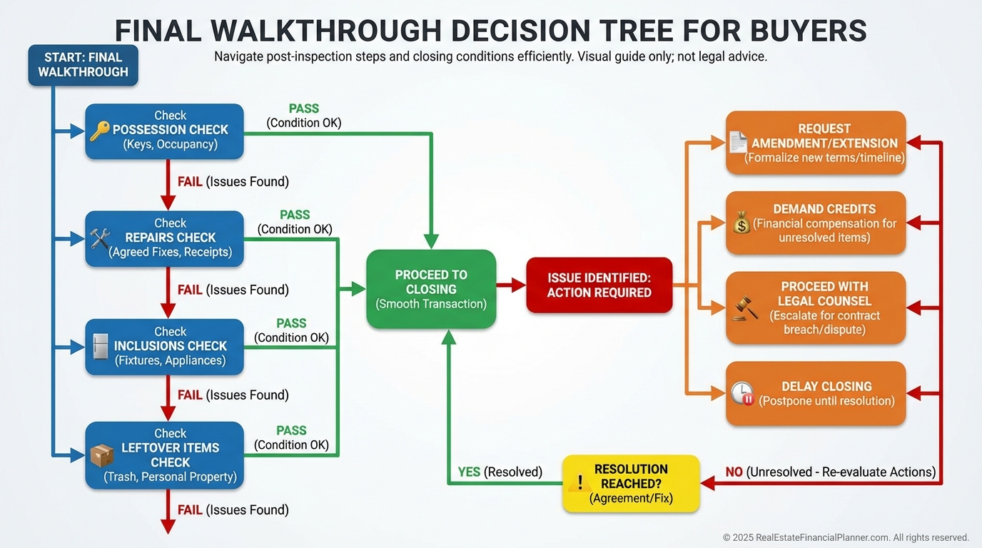 Final Walkthrough Decision Tree