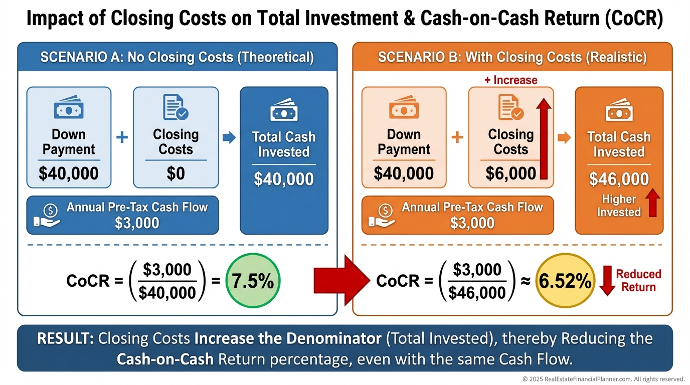 How Closing Costs Reduce Cash-on-Cash Return