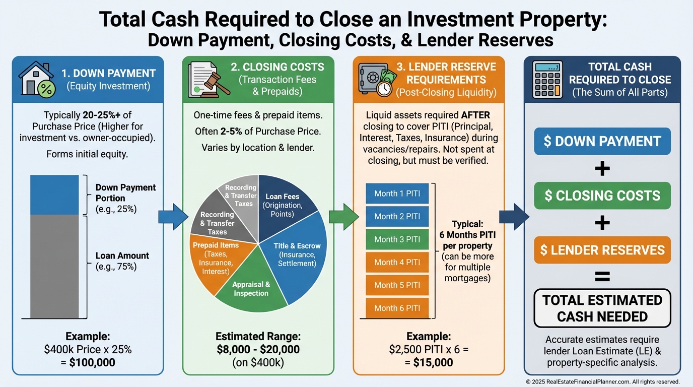 Total Cash Required to Close an Investment Property
