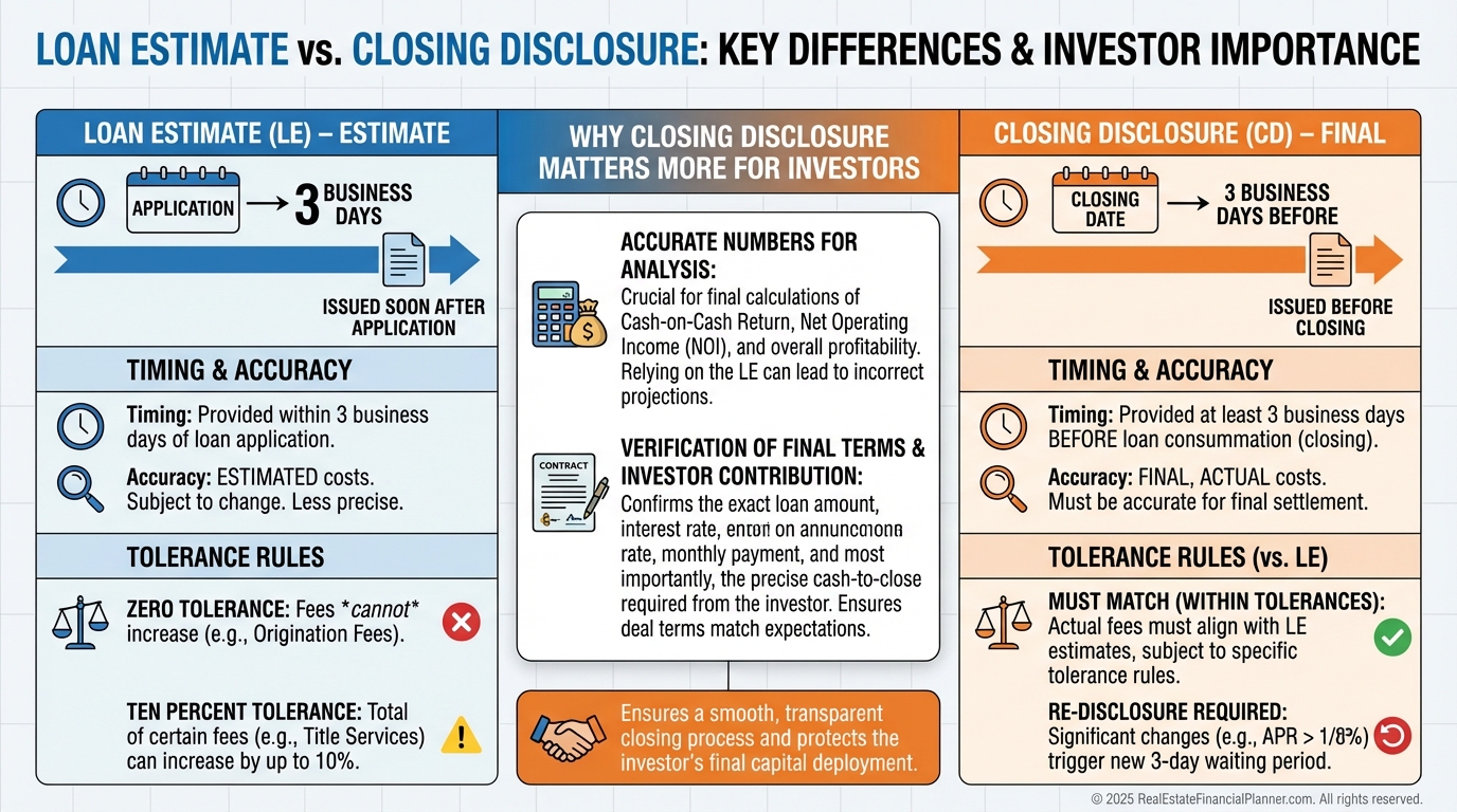 Loan Estimate vs Closing Disclosure